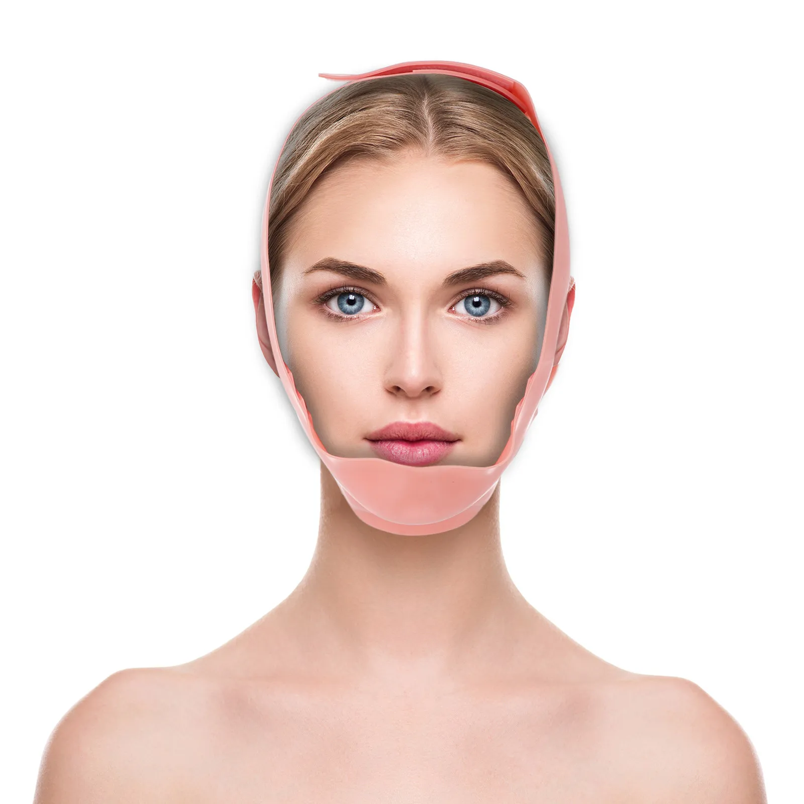 Cinturón Facial Ajustable de Silicona, Suave y Cómodo, Artefacto para Levantar el Rostro y Mejorar la Eliminación de la Papada