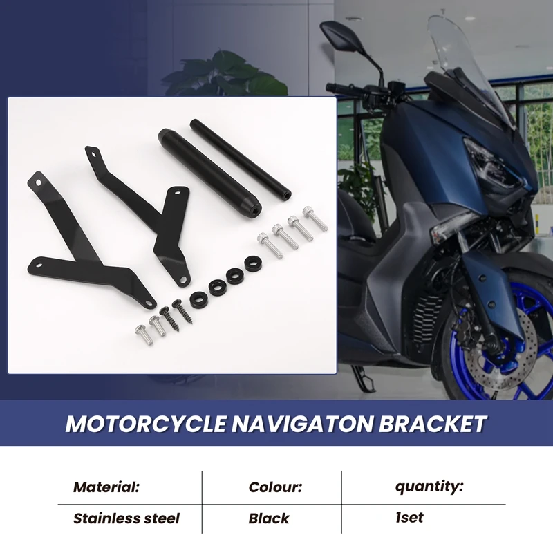A82M-Motorcycle Front Phone Stand Holder Smartphone Phone GPS Navigaton Bracket For Yamaha XMAX 300 XMAX300 2023