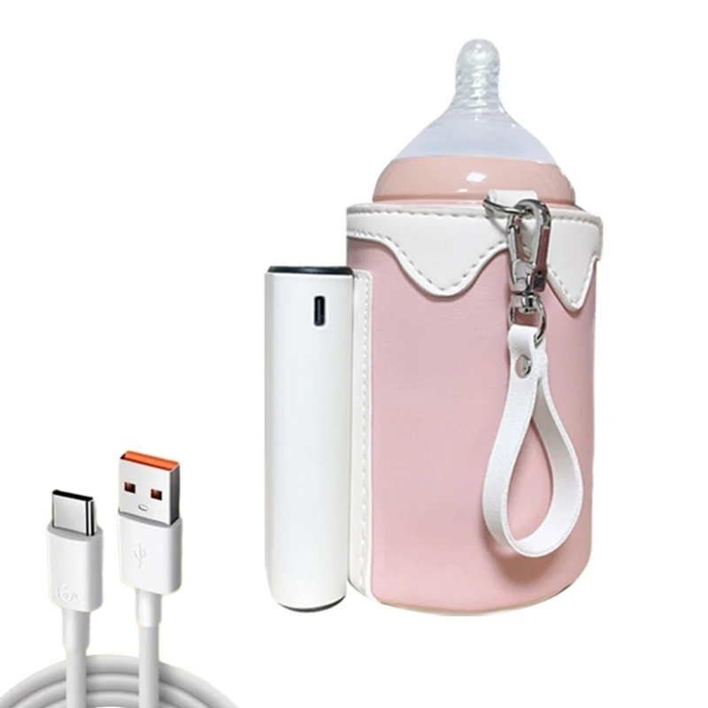 Portable Bottle Heater Cover Lightweight USB Bottle Warmer Wireless USB Charging Quick & Even Heating for Traveling