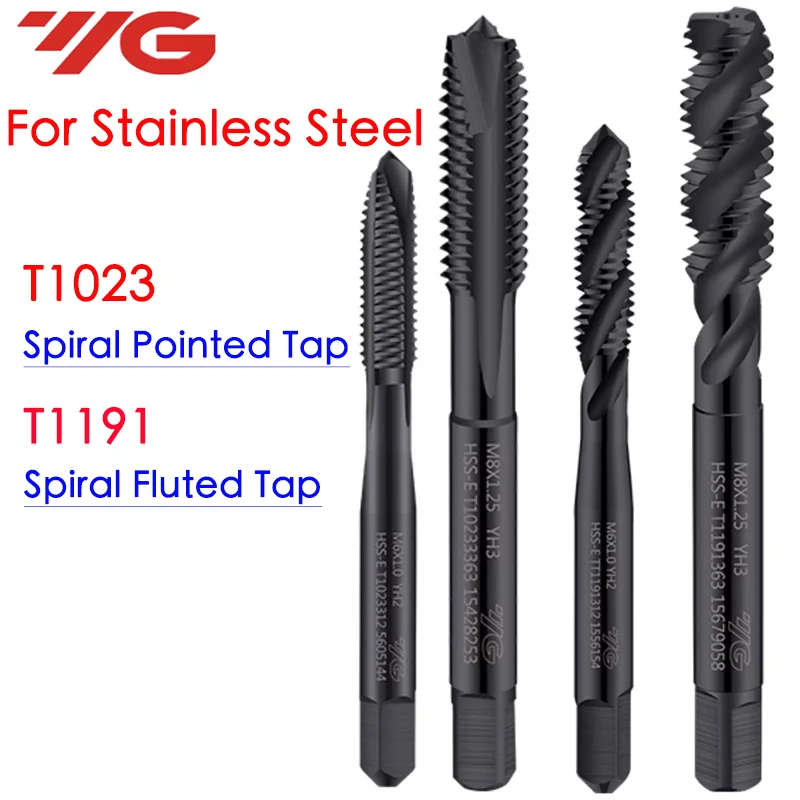 

1PCS South Korea YG HSSE Stainless Steel Special Metric Spiral Fluted Tap M2-M30 Machine Screw Thread Taps Spiral Pointed Tap