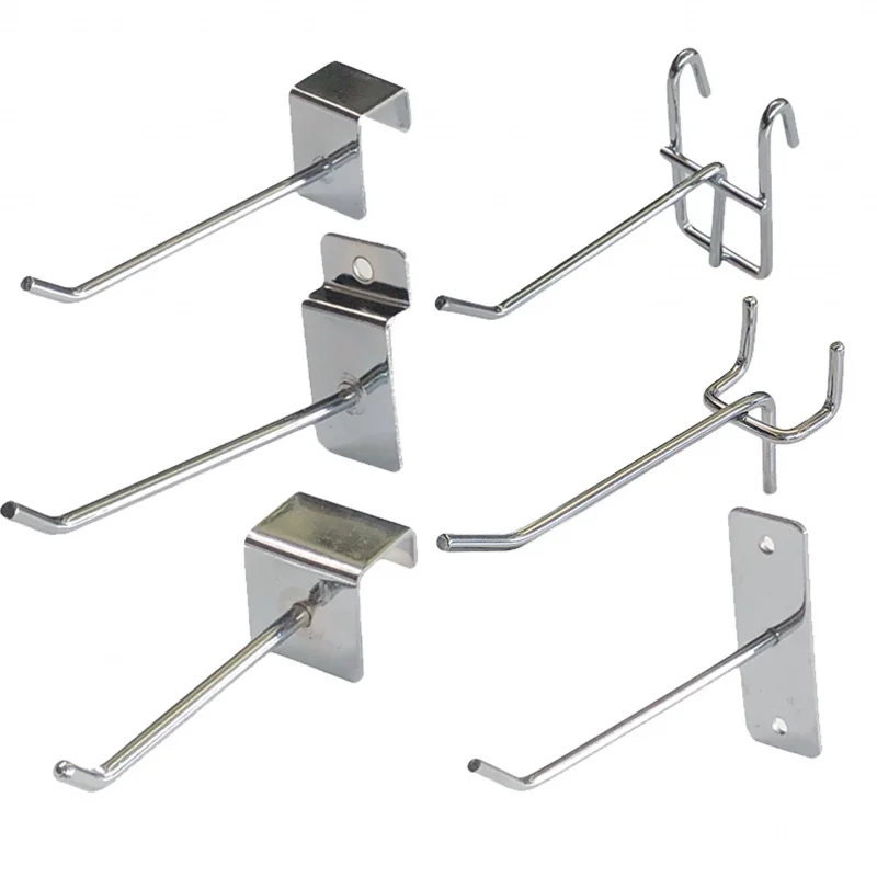 custom.Retail Store Metal Steel Slatwall Panel Security Hanging Display Pegboard Hooks