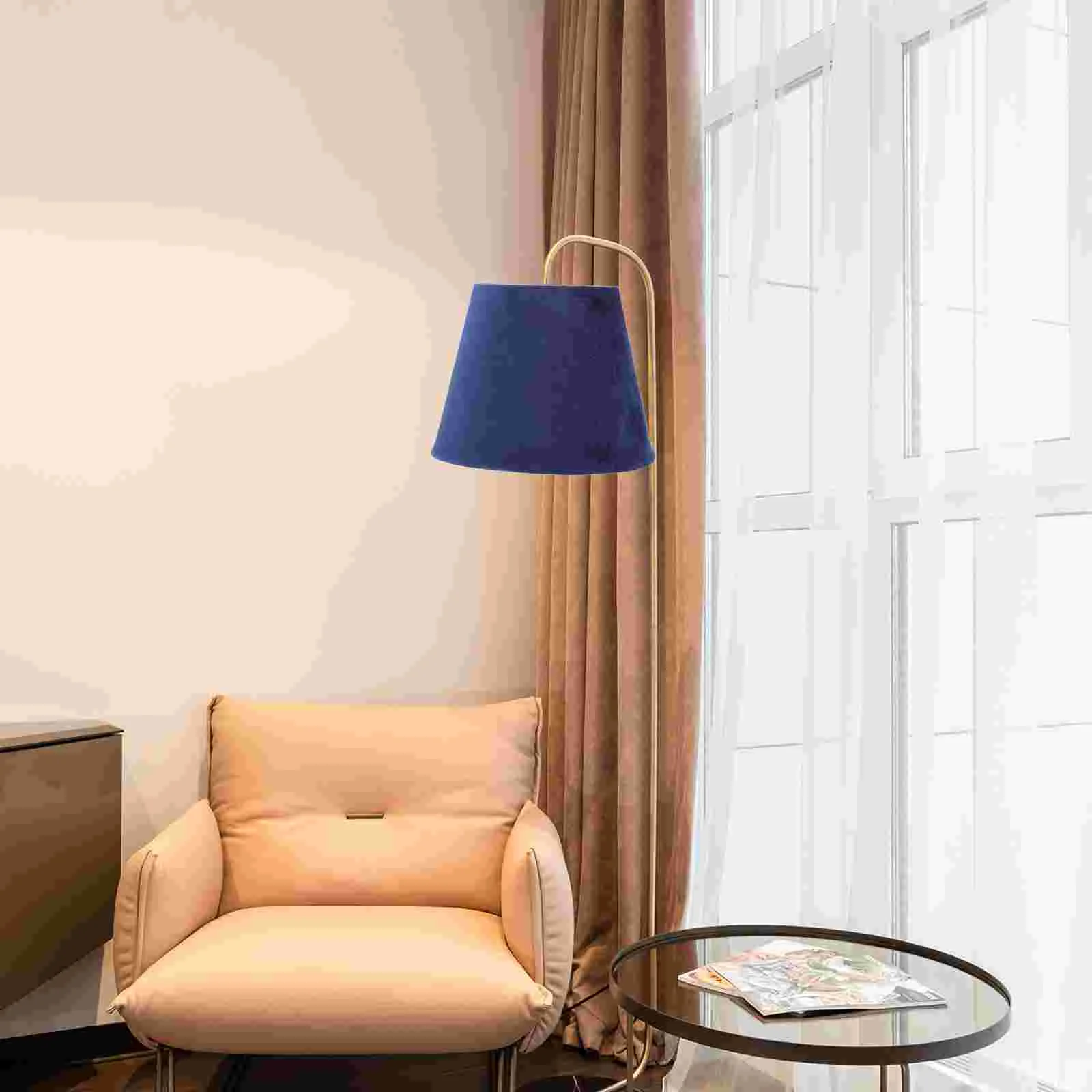 Velvet Lampshade Rechargeable Light Bulb Bedroom Cover Ceiling Table Cloth Office Home