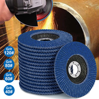 10pc 125mm Metal Sanding Flap Discs Angle Grinder Wheels Blade 40/ 60/80/120 Grit Flap Sanding Disc Angle Grinder Grinding Wheel