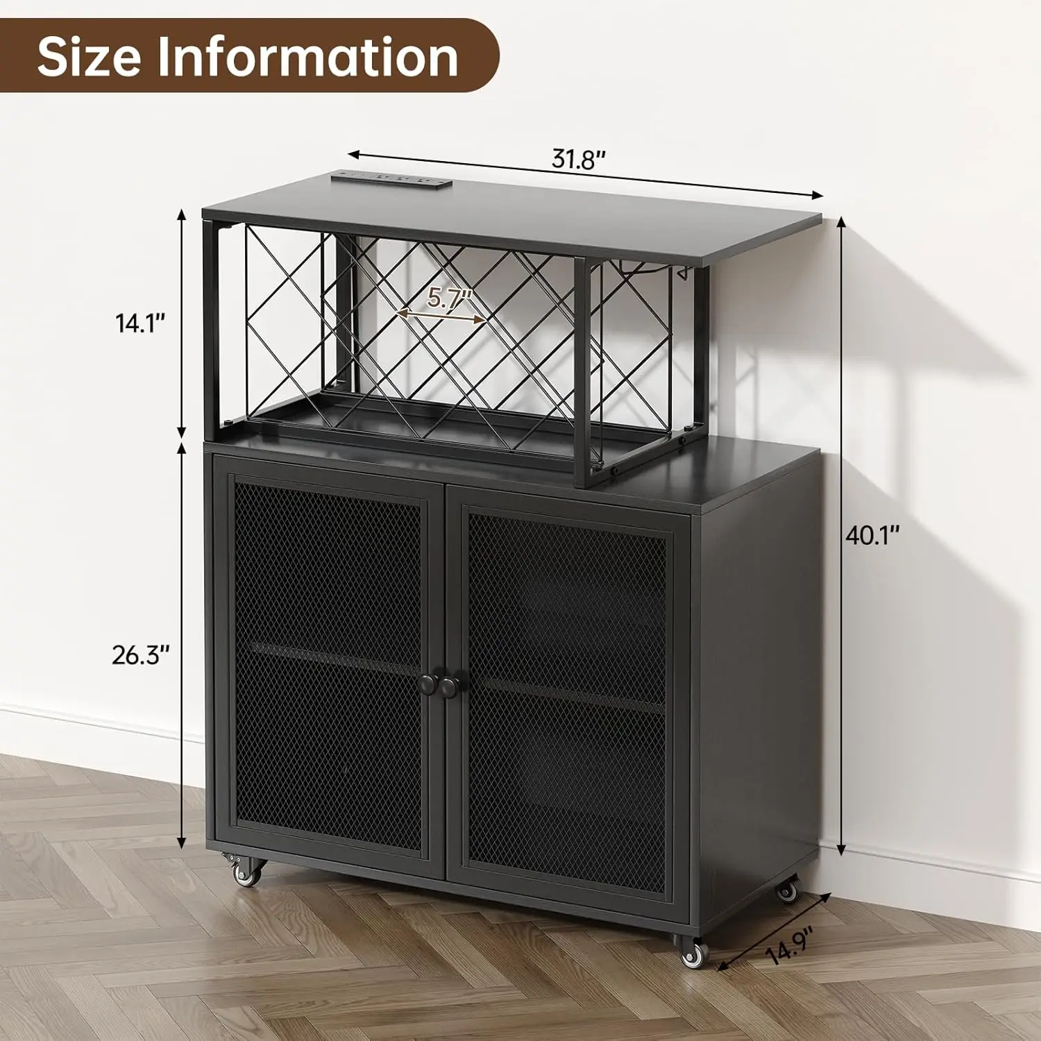 خزانة بار النبيذ بعجلات، عربة بار من 4 طبقات مع منافذ طاقة وإضاءة LED، خزانة مشروبات منزلية صغيرة مع رف نبيذ، Cof