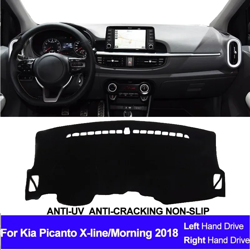 

Car Dashboard Cover For Kia Picanto X-line / Morning 2018 Dash Board Dash Mat Pad Carpet Cover Auto Pad Rug Sun Shade Dashmat