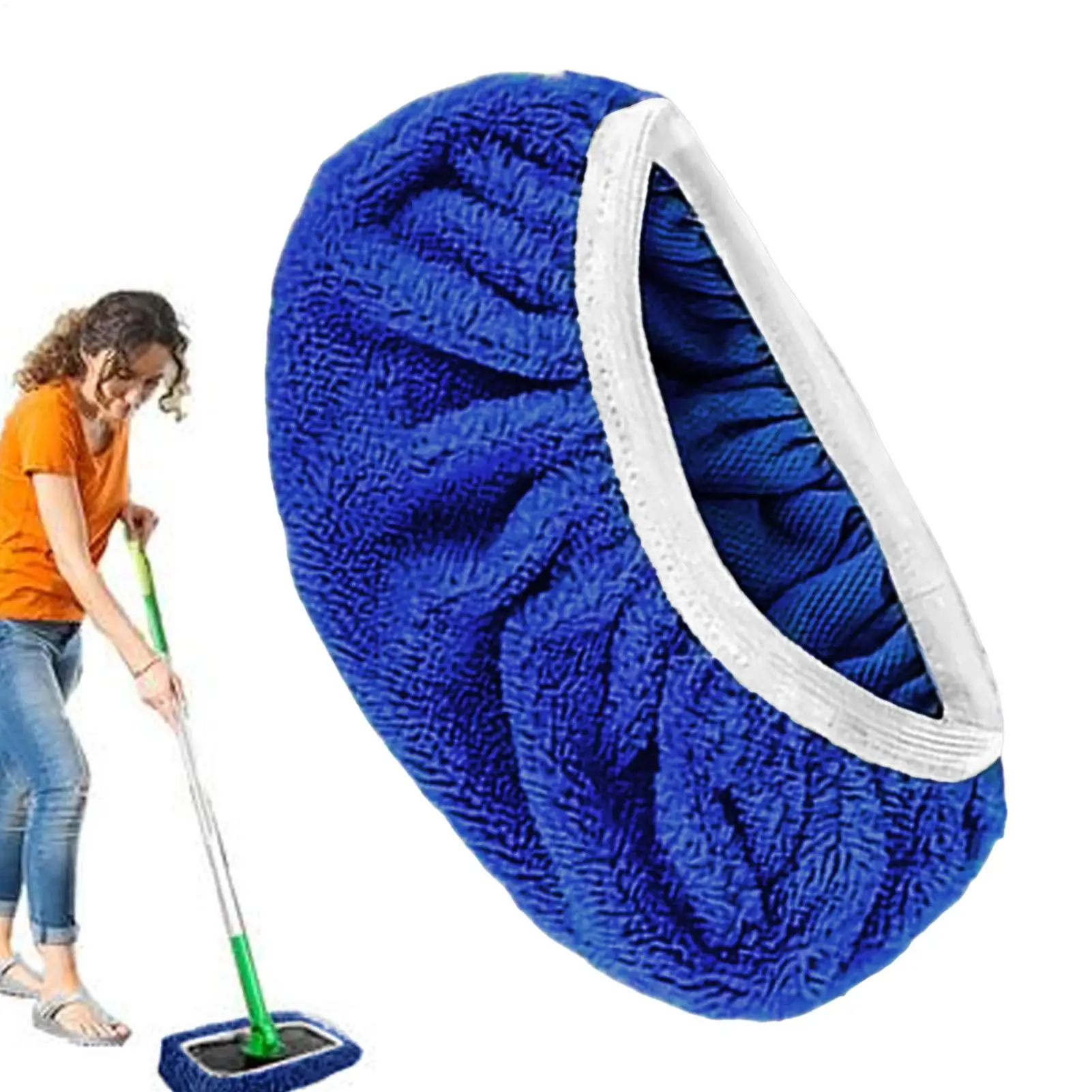 Mop Covers Washable Microfiber Wet Mop Pads Washable Mop Pads Refills Flat Mop Head Pads for Hotel Restaurant Kitchen