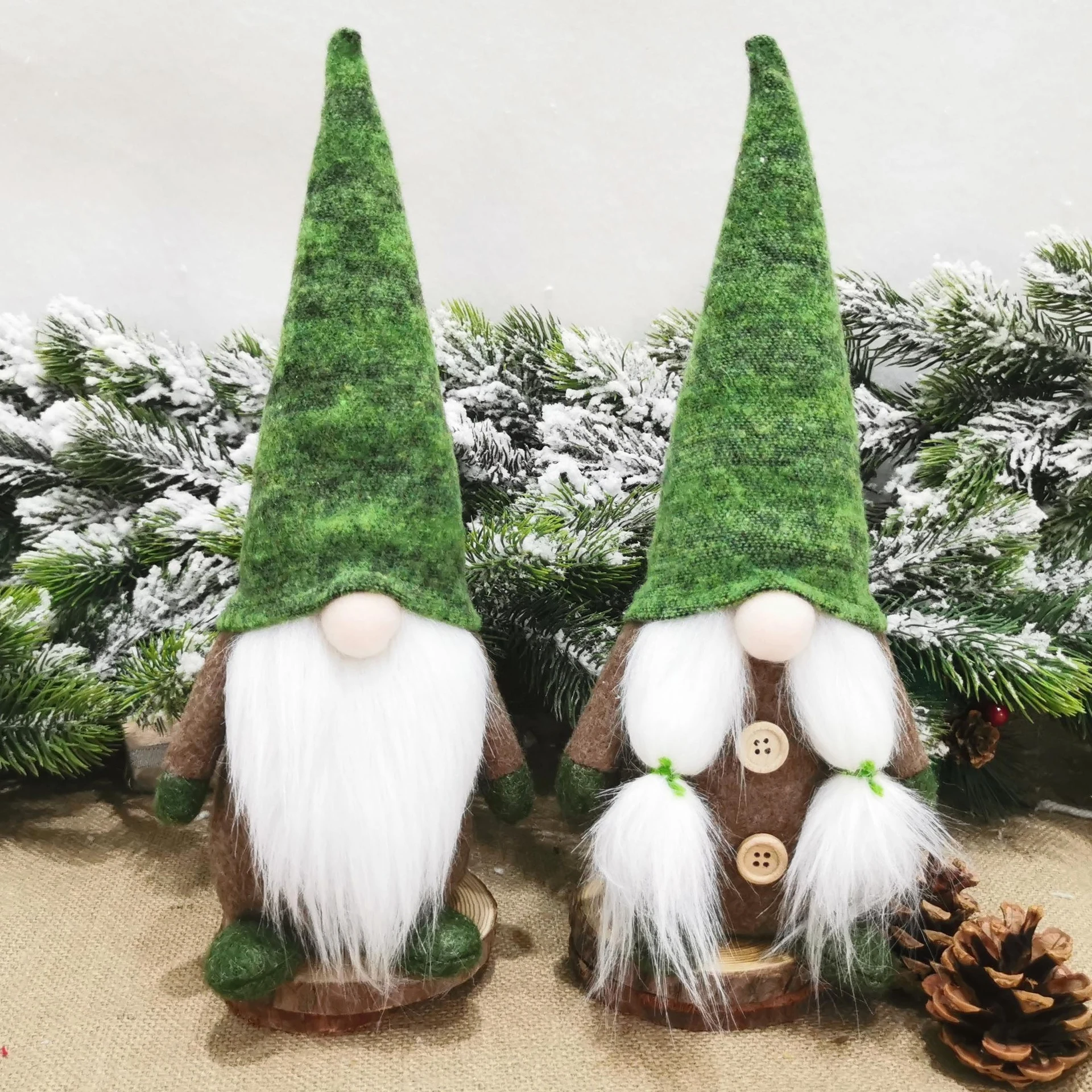 Christmas Decorations Green Forest Elves Nordic Santa Claus Decorations Faceless Doll Creative Gift