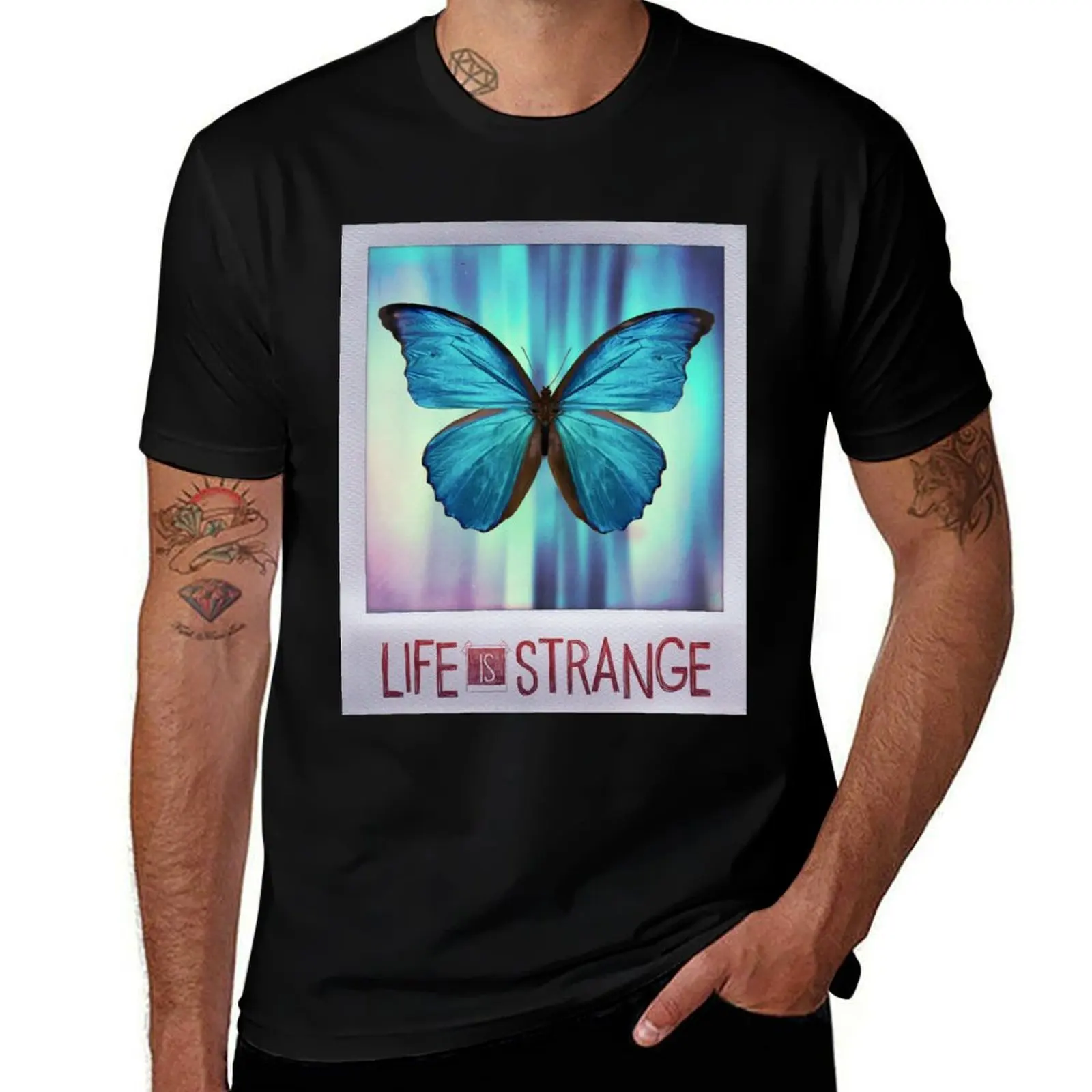 

Life is Strange Butterfly Photo T-Shirt Large Size Short Sleeve T-Shirt