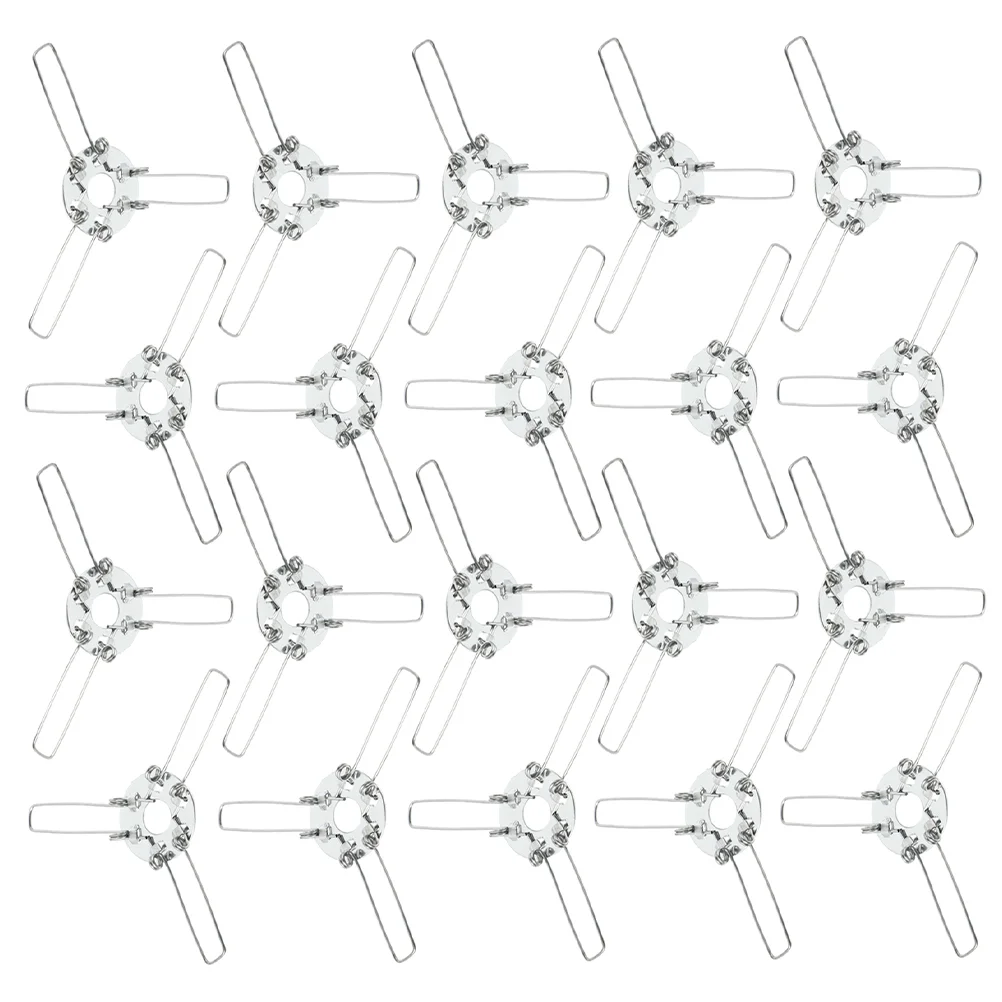 

24 Pcs Lighting Accessories Lamp Parts Repair Kit Shade Frame for Metal Shape DIY Holder Wrought Iron Ceiling Adapter
