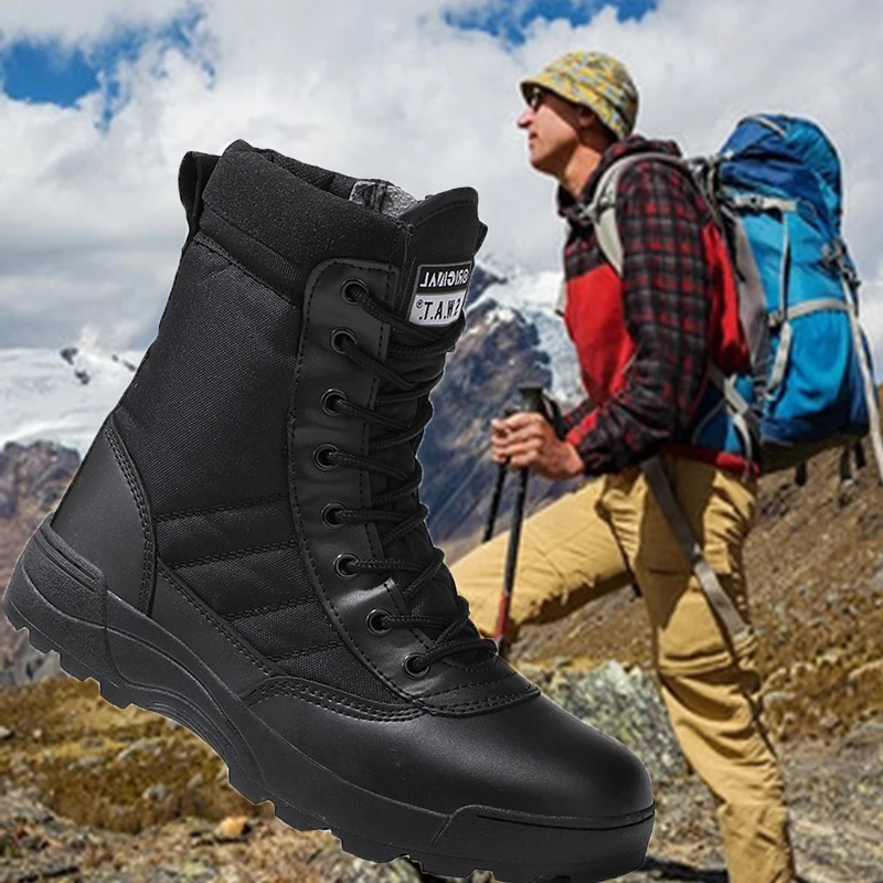 Hot Selling Men's High-altitude Hiking Boots, High Top Breathable And Anti Slip Outdoor Hiking Boots, Desert Boots, Cycling Moto