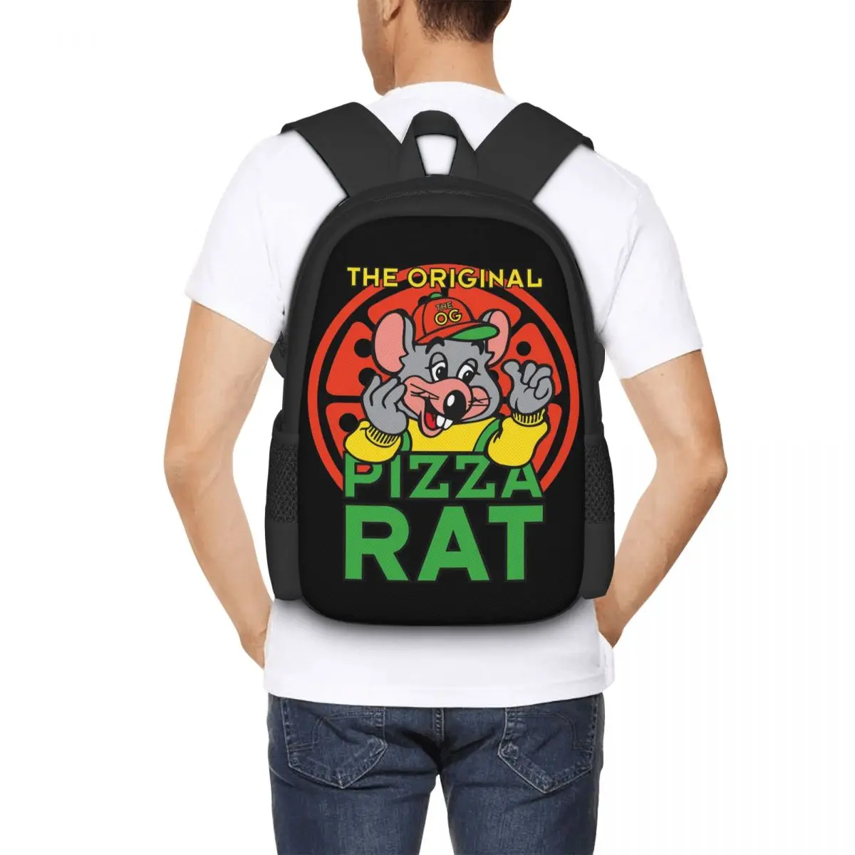The Original Pizza Rat Backpack Hot Sale Daypack Large Capacity Boys Girls BookBag School Bag Shoulder Bags for Men Women