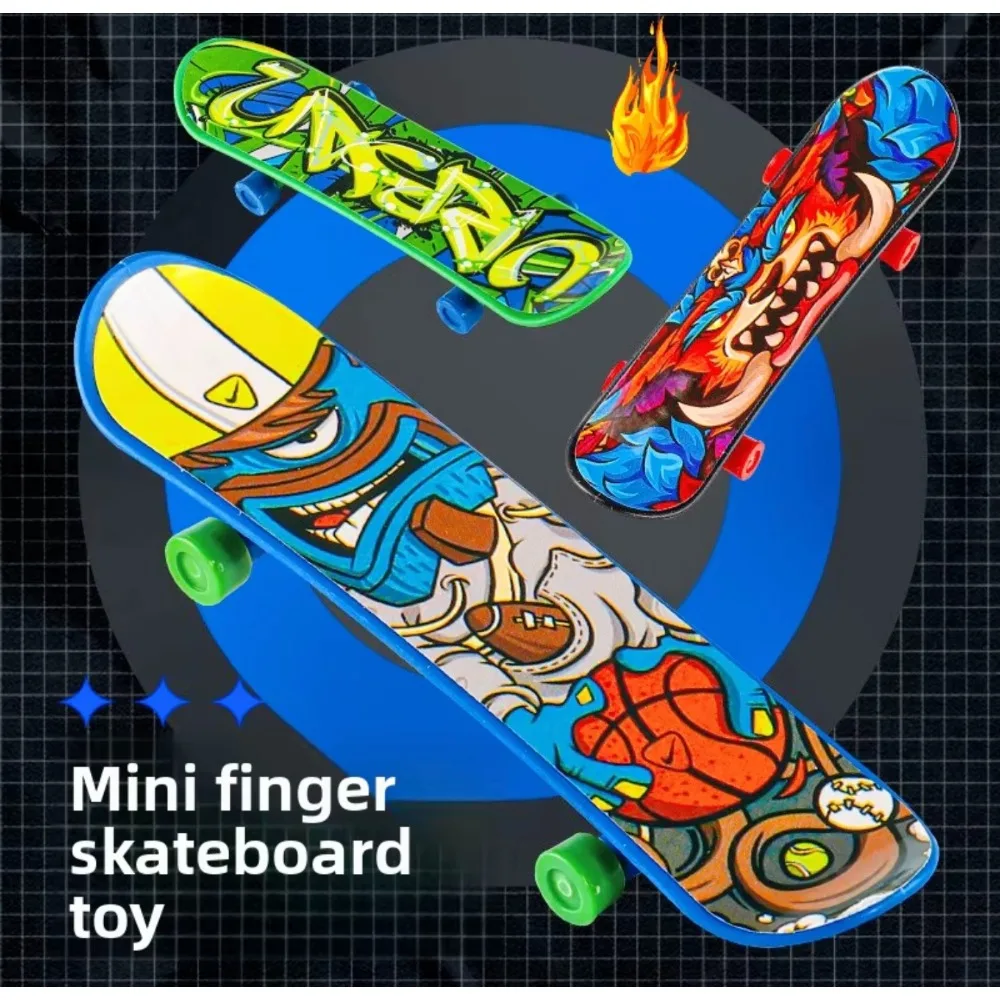 6 Styles Creative Finger Skateboard Mini Desktop Fidget Toy, Stress Relief  Party Favors Classroom Prizes Pinata Stuffers Go