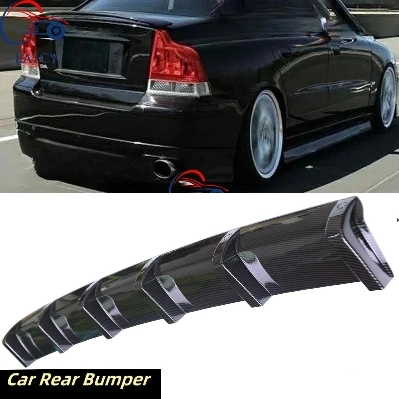 

LAICY For V0lvo C70 S40 S60 S80 S90 V40 Car Rear Bumper Side Diffuser Lip Spoiler Splitter Spoiler Shark 6 Fins Wing Body Kit