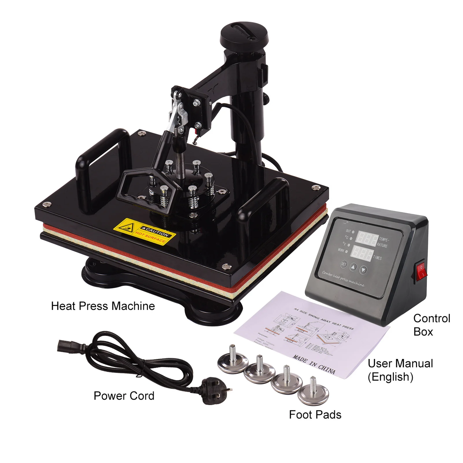 12x15인치 열 프레스 기계 전문 자동 카운트다운 버튼 열전사 기계 티셔츠 의류 가방 열 프레스