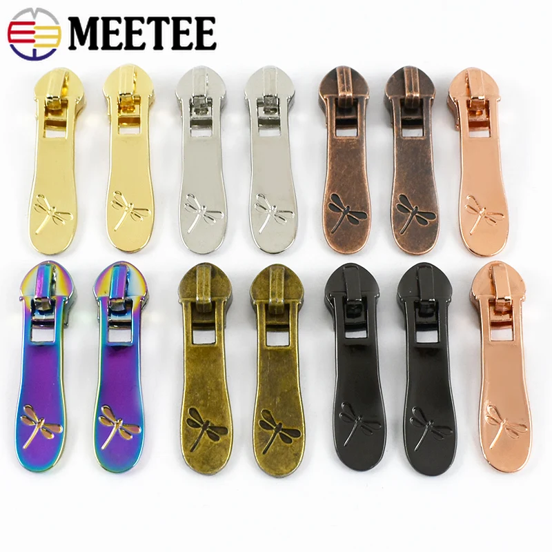 5 #   Metall-Reißverschlussschieber für Nylon-Reißverschlüsse, Klebeband, Kleidungsstücke, Schuhe, Reißverschlüsse, Zugverschlusstasche, Reißverschlusskopf-Reparaturset, DIY-Nähzubehör