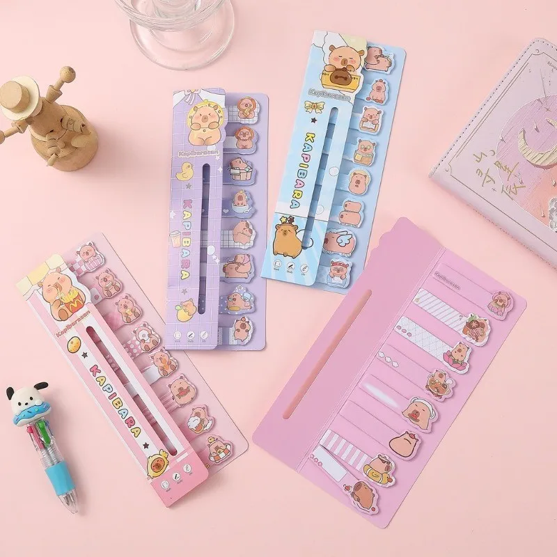 160 Sheets Index Sticker Notes 8 Style Self-Adhesive Kawaii Memo Pads Notes Notepad Stationery Student Planner