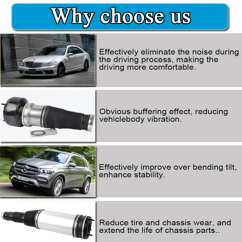 Air Suspension Springs For W220 ML500 GL450 W166 W205 W211 W212 W218 W213 W257 W222  W251 W638 W639 Shock Absorber Accessories