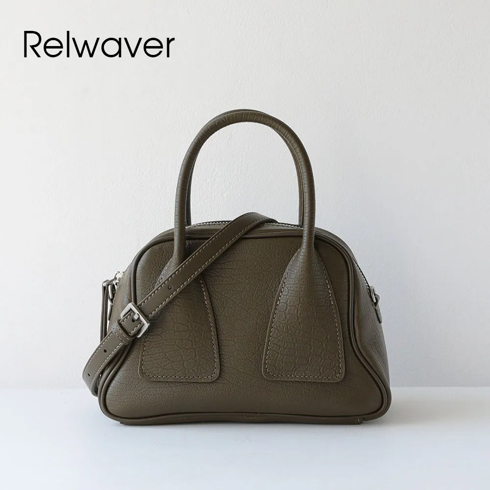 

Сумка Relwaver, маленькая, из натуральной кожи, на плечо, весна-лето 2026, универсальная, кроссбоди, с верхней ручкой, женская