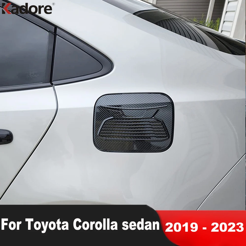 For Toyota Corolla Sedan 2019 2020 2021 2022 2023 Carbon Car Fuel Gas Tank Cover Trim Oil Cap Panel Covers Exterior Accessories