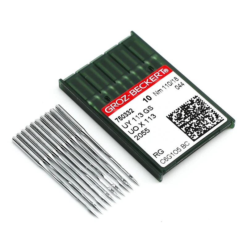 100 قطعة UOx113 UY113GS إبر خياطة Groz-Beckert متوافقة مع ماكينة خياطة Kansai 1404P JACK SIRUBA VC008 متعددة الإبر #5