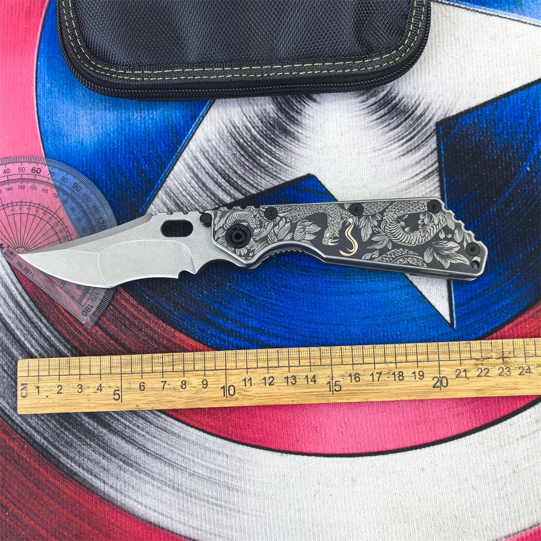 SMF Folding Knife VG10 Steel Titanium Alloy Handle Outdoor Camping Fishing Hunting EDC Hiking Defense Rescue Tool Gift