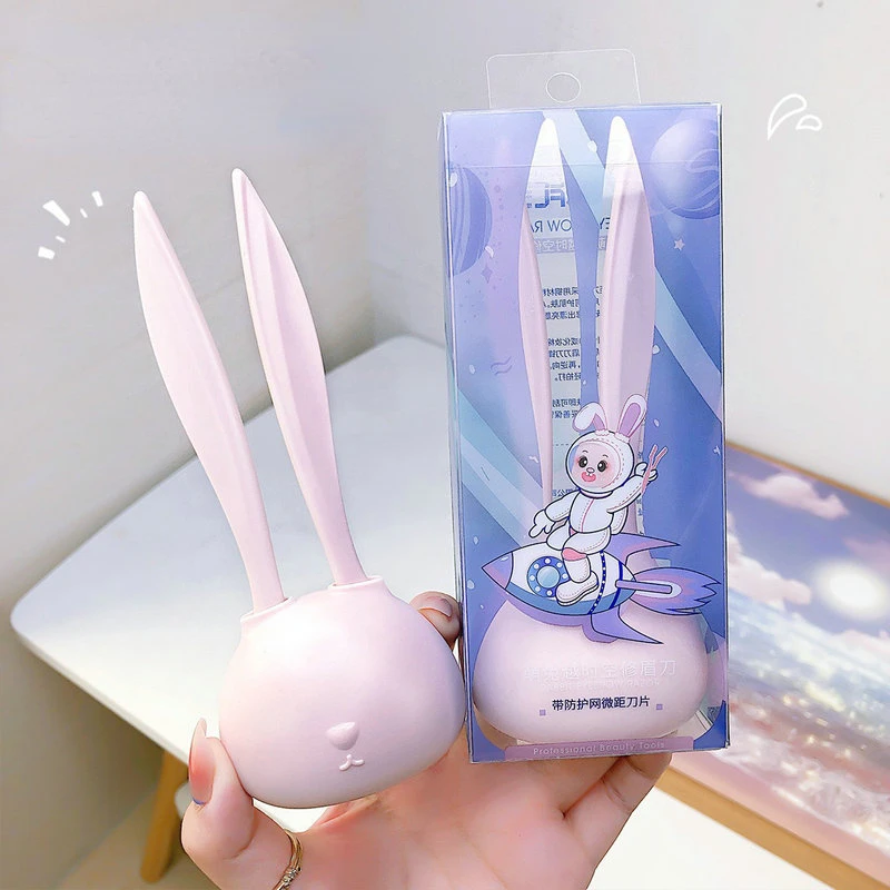 Little Rabbit Eyebrow Razor Shaping Knifes Eye Brow Shaver Safe Face Hair Removal Razor Blades Make Up Tools For Women