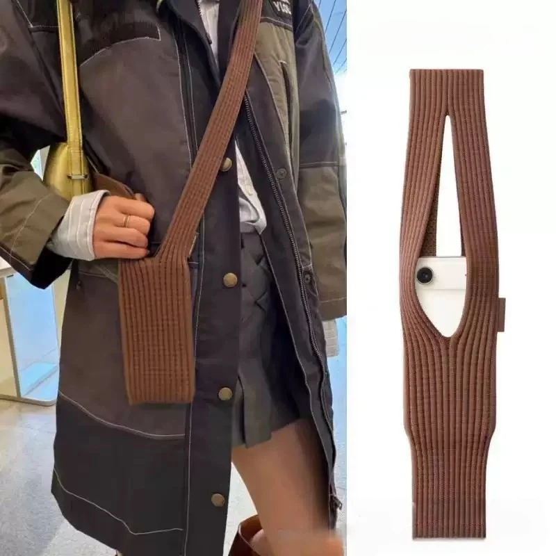 Bolso bandolera para teléfono de punto unisex Diseño NicheMini bolso cruzado compatible conForiPhone Accesorio de moda de Navidad e invierno