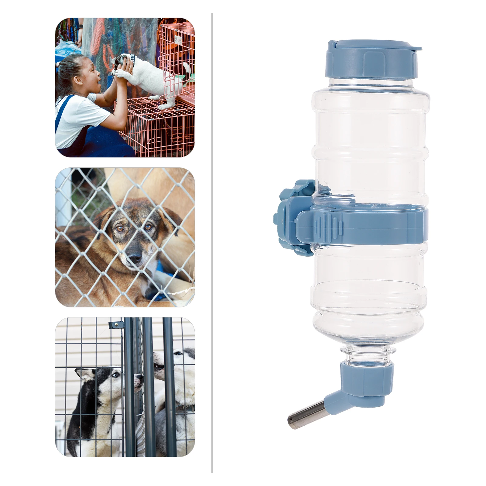 

Hanging Drinking Water Bottle for Rabbits Blue Chinchilla Pet Fountain Leak Proof Easy Clean Durable Small Pets Feeding Supplies