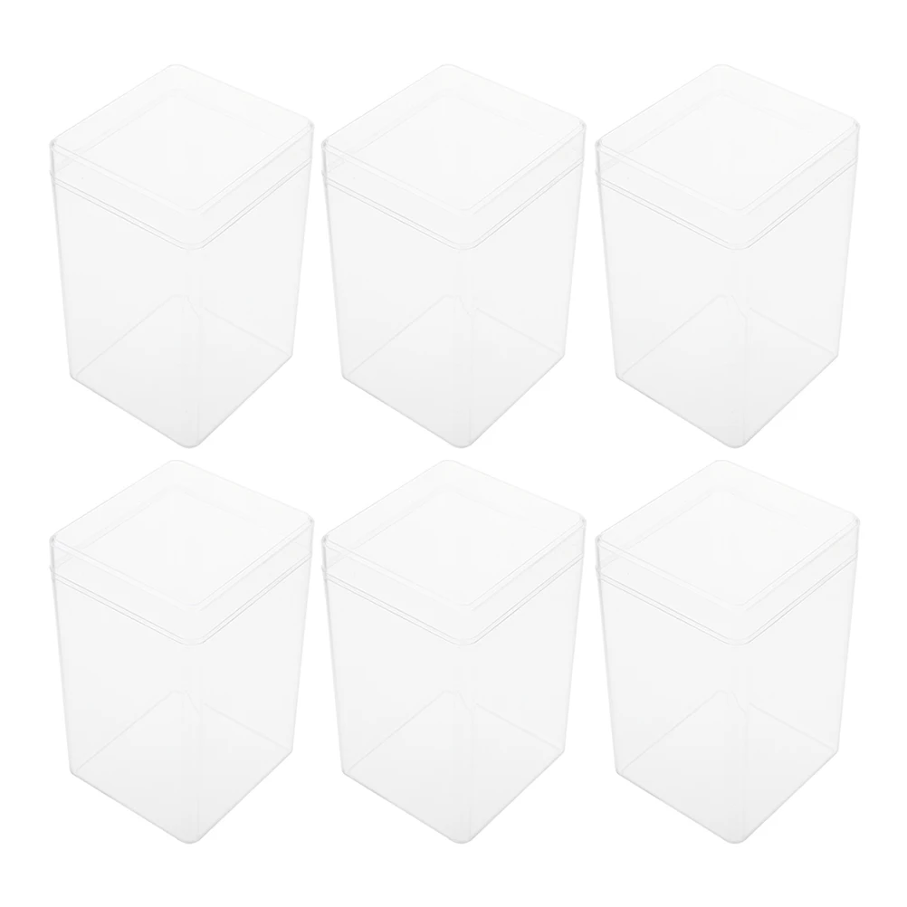 

6 Pcs Storage Boxes Acrylic Display Case Clear Organizer for Figures Statues Collectibles Dust Proof Home Shell