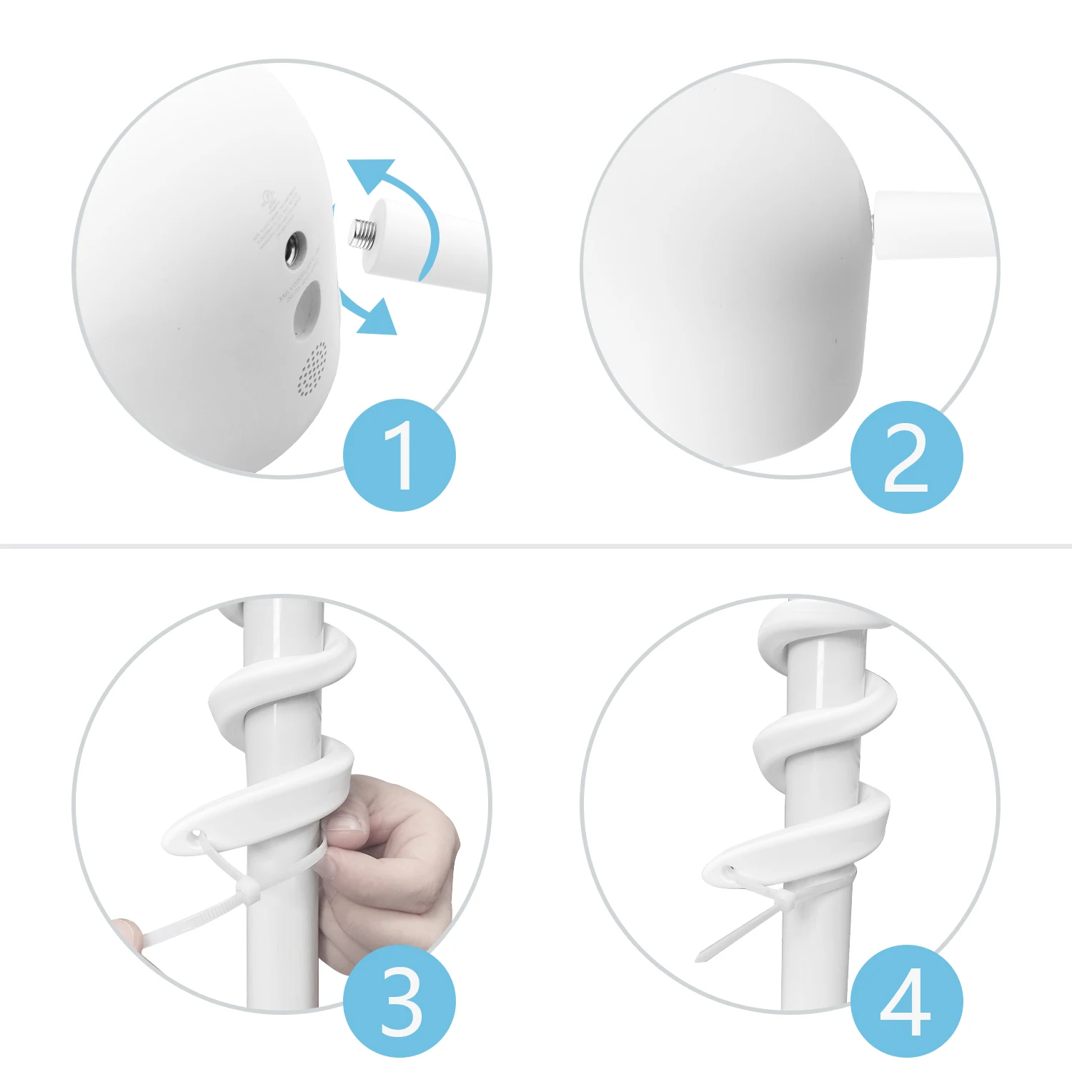 Soporte giratorio Flexible para Google Nest Cam (batería), instalación sin perforación, acoplar su cámara donde sea sin herramientas