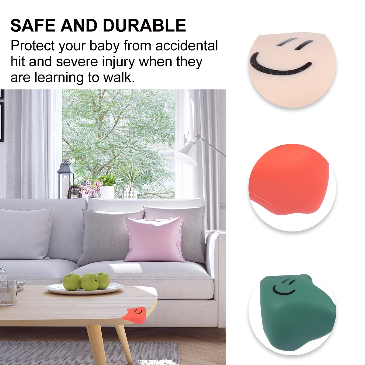 

5Pcs Durable Silicone Table Corner Guards Baby Safety Protection Elastic Collision Resistant Decor