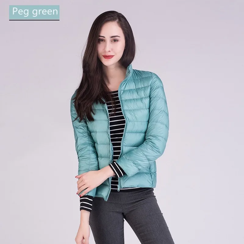 Female Ultra Lightweight Packable Puffer Coats 2023 New Arrivals Fashion Stand Collar Korean Slim Fit Women Office Lady Coat