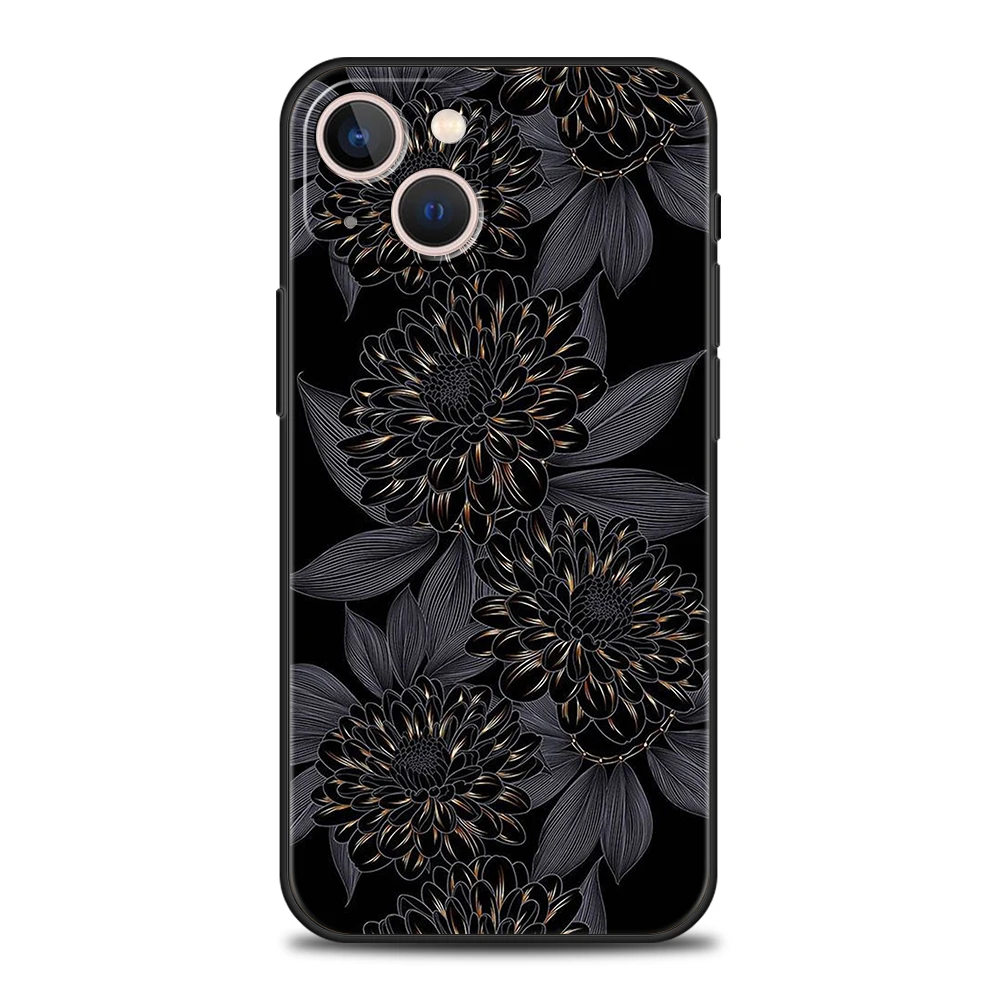 Flower Phone Case for iPhone 16 15 14 13 12 Pro Max 11 Pro Max 7 8 Plus XS XR Shockproof Silicone Soft Shell Fundas Capas Bags – Detail 3