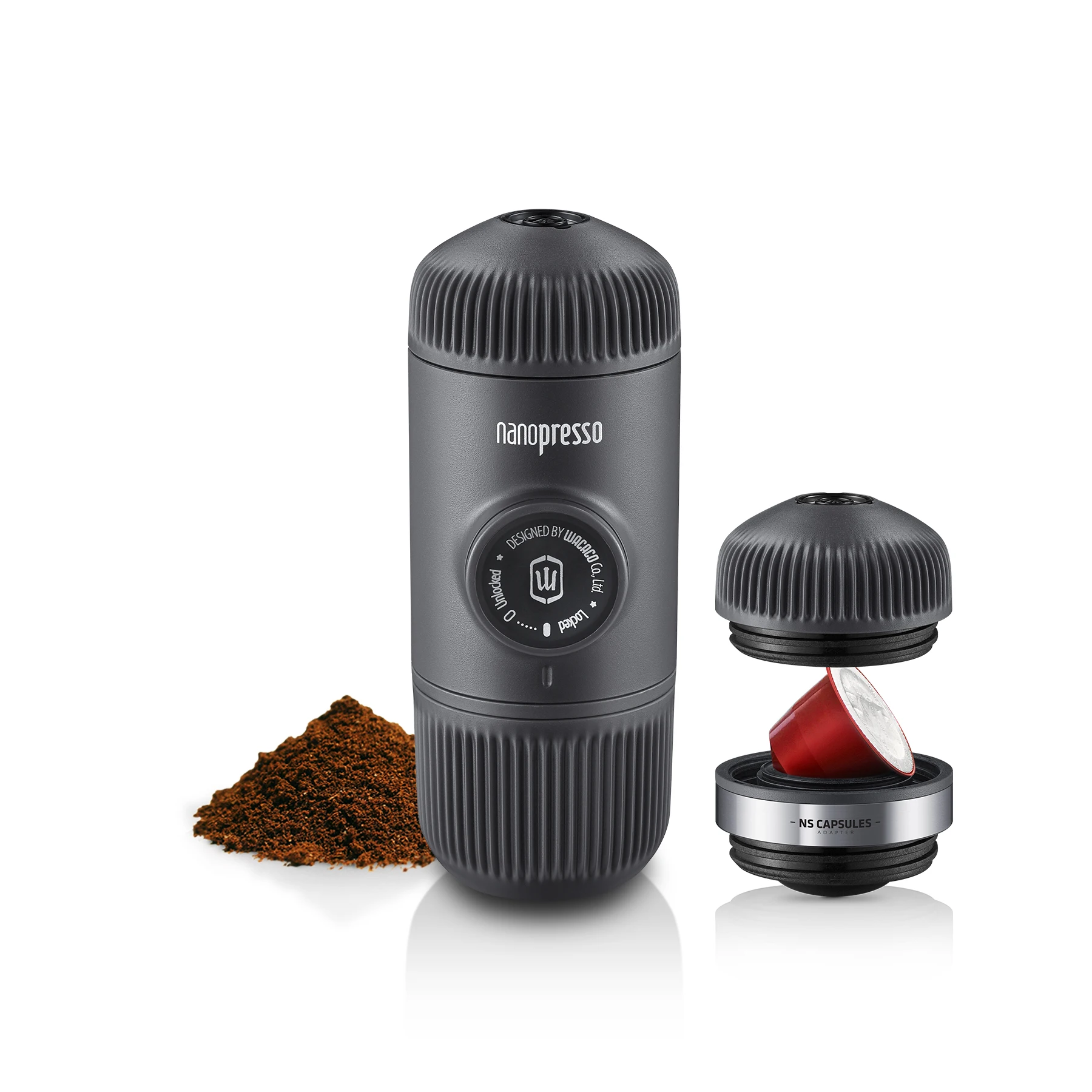 

Wacaco Nanopresso Portable Espresso Maker Bundled with NS Adapter, Compact Travel Coffee Maker, Coffee Drinks on the Go