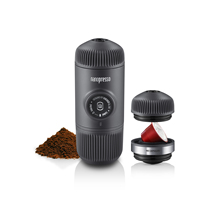 Wacaco Nanopresso Portable Espresso Maker Bundled with NS Adapter, Compact Travel Coffee Maker, Coffee Drinks on the Go
