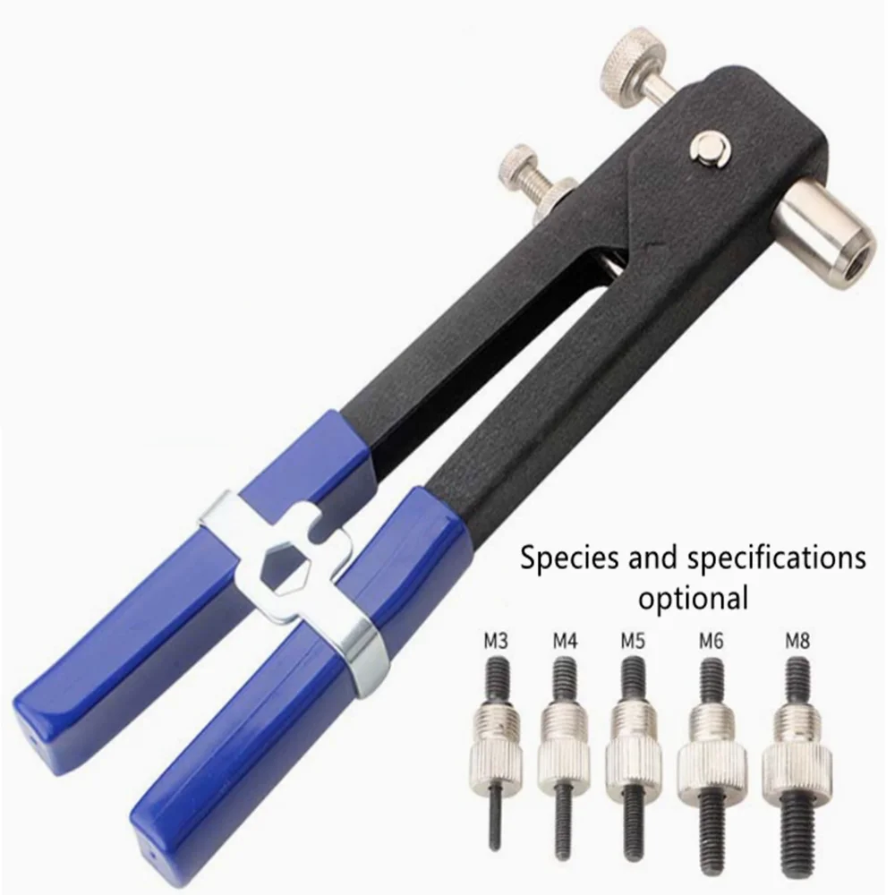 Hand Riveting Kit M3-M8 Rivet Nuts Threaded Insert Rivet Gun Tool Rivnut Nutsert Set for Metalworking And DIY Projects