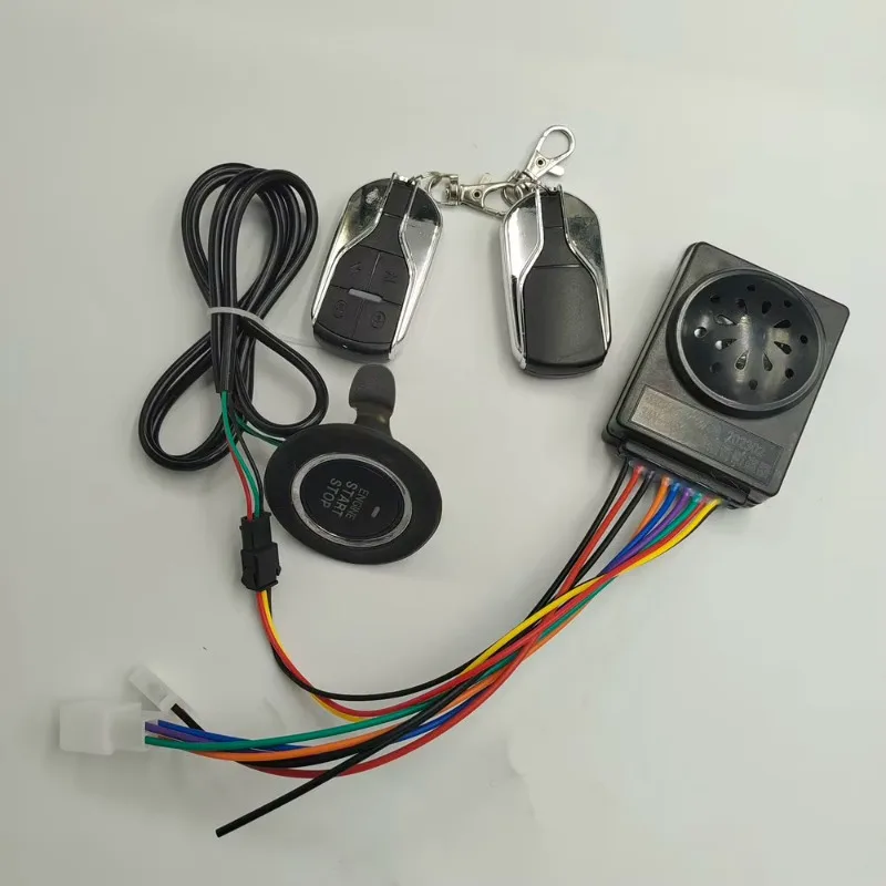 36V-96V One Key Start Button with Wire Anti Theft Alarmer Electric Bicycle MTB Accessory Conversion Unit Scooter Remote Control