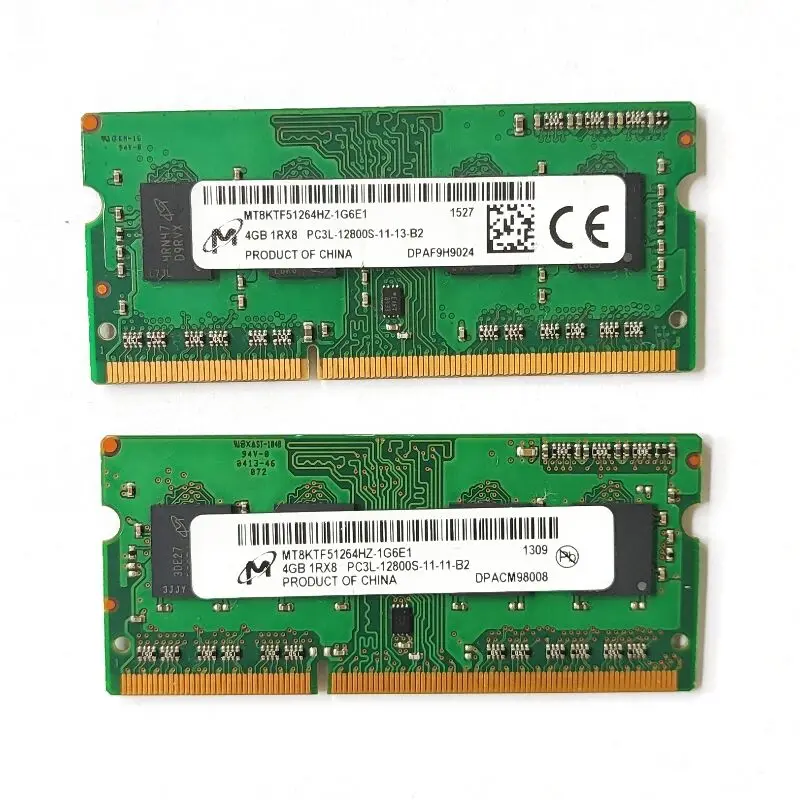 Оперативная память Micron s DDR3 4 Гб 1600 МГц, память для ноутбука DDR3 4 Гб 1Rx8 PC3L-12800S-11, память для ноутбука 4 Гб 1,35 в, ОЗУ