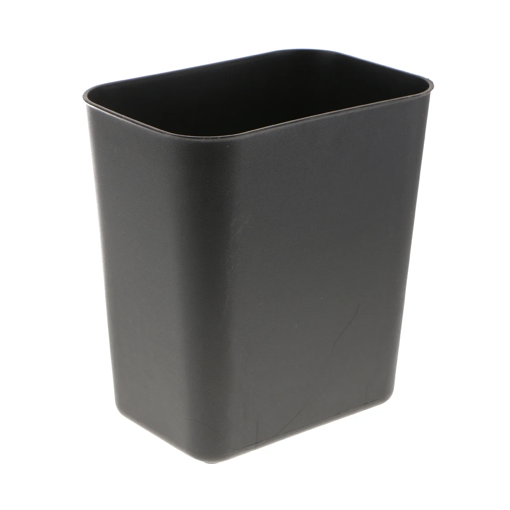 8L Square Plastic Trash Garbage Can Bathroom Kitchen Paper Basket Black