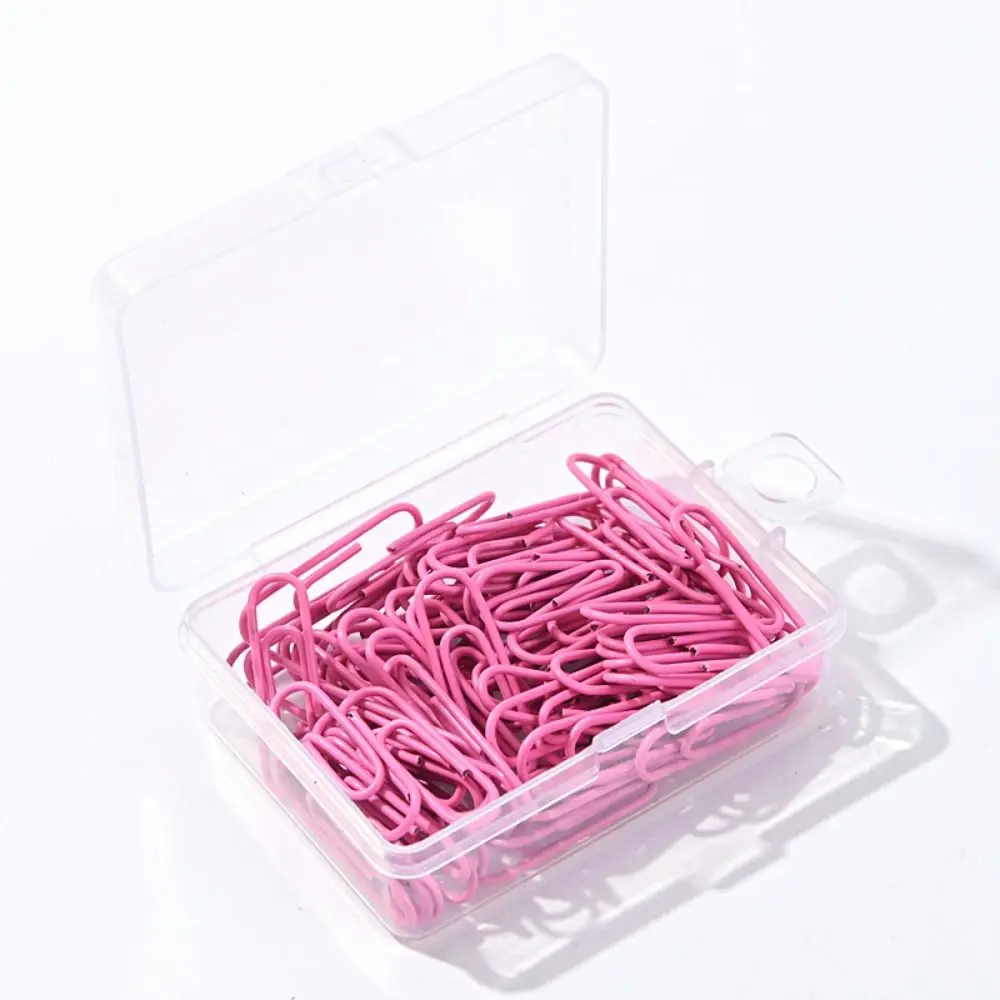 

50PCS File Holder Creative Metal Paper Clips Colored Alloy Bookmark Clip Binding Binder Clamps School