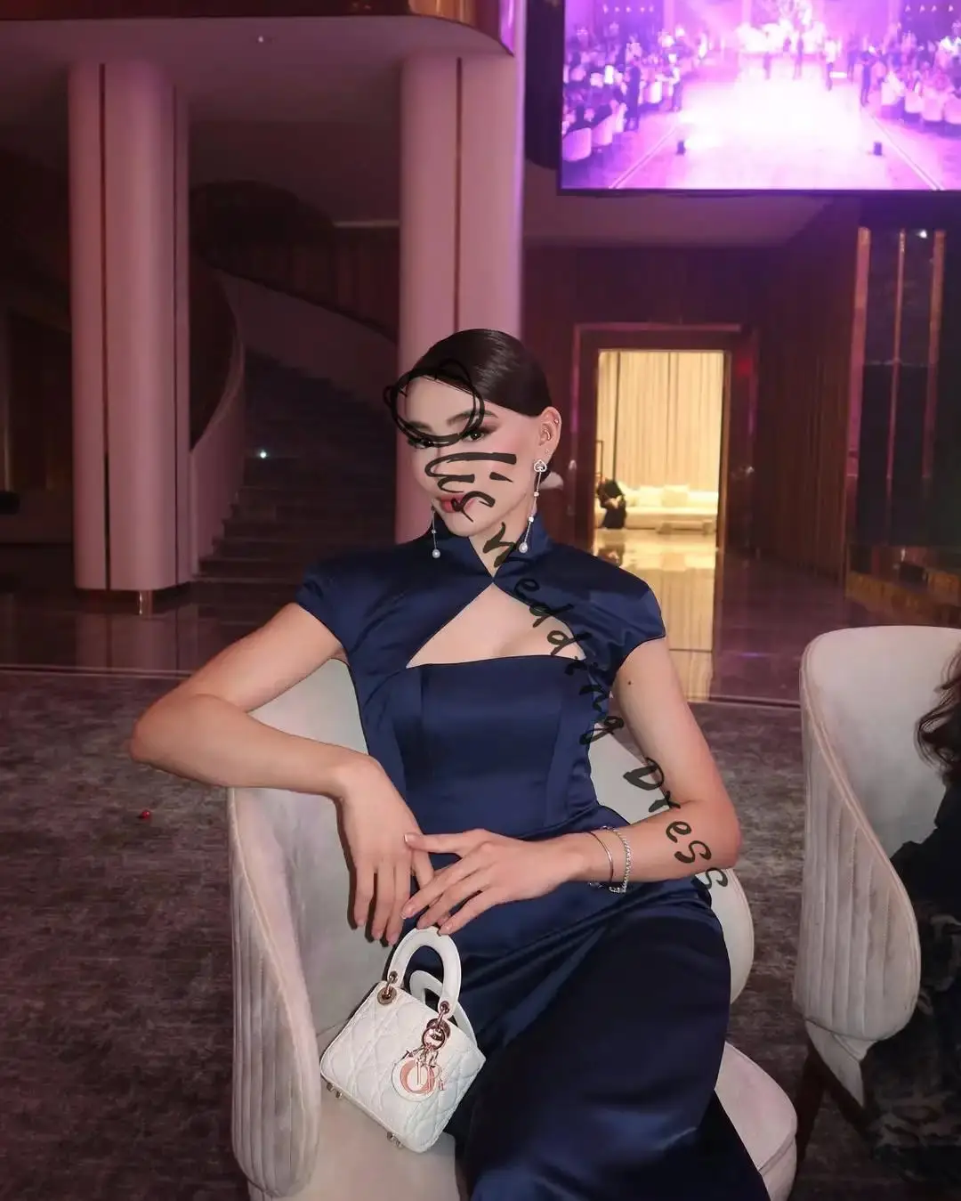 تخصيص أنيقة حورية البحر أكمام فساتين حفلة موسيقية الرقبة العالية طول الكاحل مطوي فساتين الحفلات فساتين السهرة