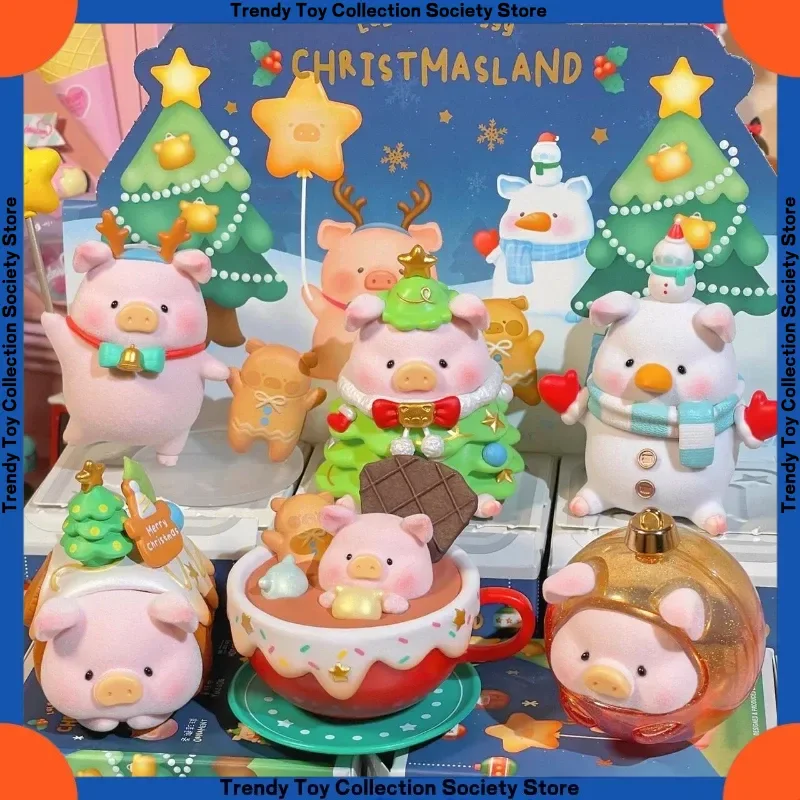 

New Product In Stock Lulu Pig Christmas Town Blind Box Cute Figurine Gift Trendy Decorative Item Doll Holiday Birthday Present