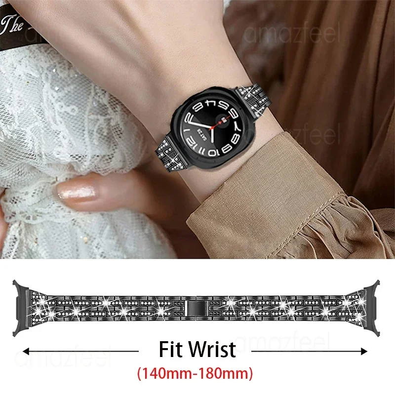 Diamond Watch Strap For Samsung Galaxy Watch 7 Ultra 47mm No Gaps Metal Bracelet For samsung galaxy watch 7ultra 47mm Watchband