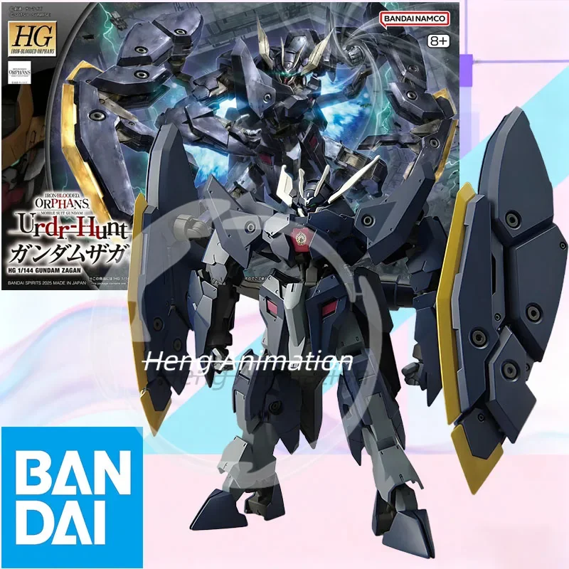 Em estoque bandai original hg orphans de sangue de ferro URDR-HUNT gundam zagen figura de ação modelo ornamento