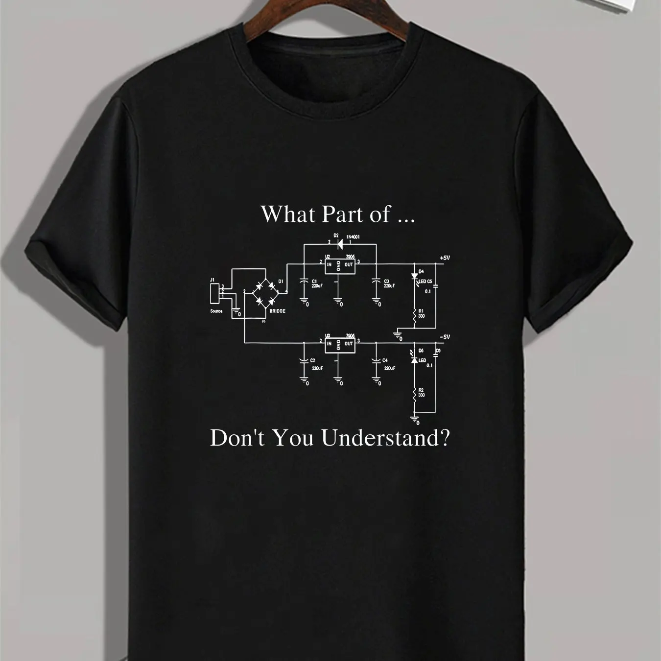 

Men Casual Crew Neck T-Shirt with Geometric Electronic Circuit Print Knit Fabric Slight Stretch Short Sleeve Men Clothing