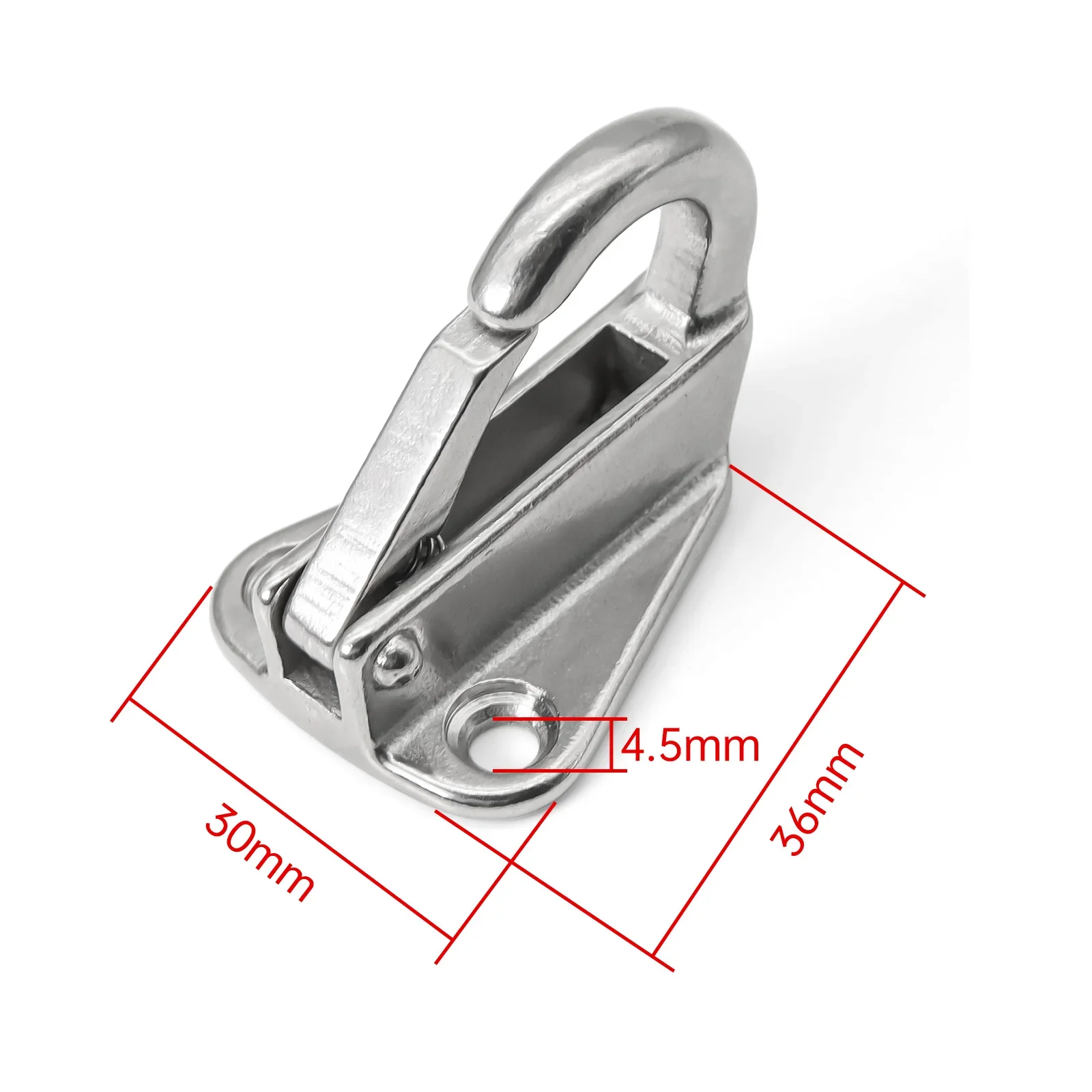 

2PCS Stainless Steel Spring Locked Hook Marine Boat Spring Snap Attach Rope Fending Hook Boat Hardware Accessories Airbed