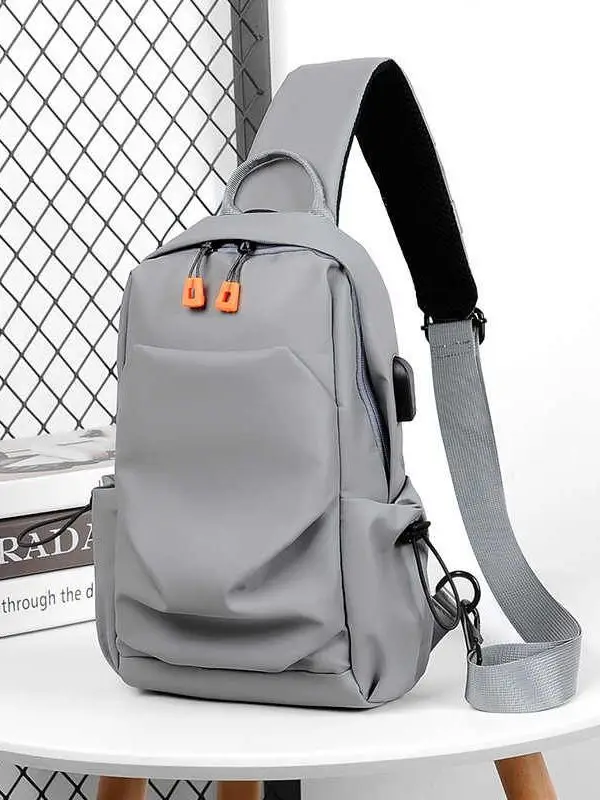 ファッショナブルなスポーティメンズチェストバッグ、トレンディなシングルショルダーバッグ、多用途でシンプルなクロスボディバッグ、スタイリッシュなスモールバッグ、ストリートスタイル