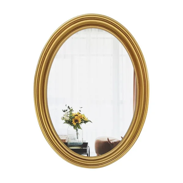 

American style, minimalist, oval, retro, bathroom mirror, toilet, mirror, European style, beauty salon