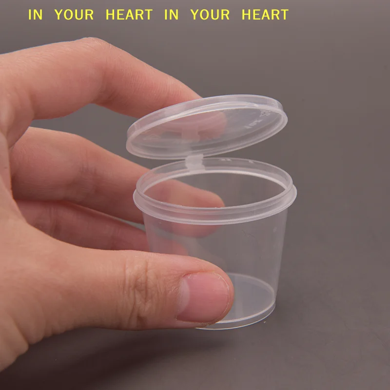 【X】Disposable Sauce Cup 25pcs 25ml Disposable Plastic Takeaway Sauce Cup Containers Food Box Paint Box