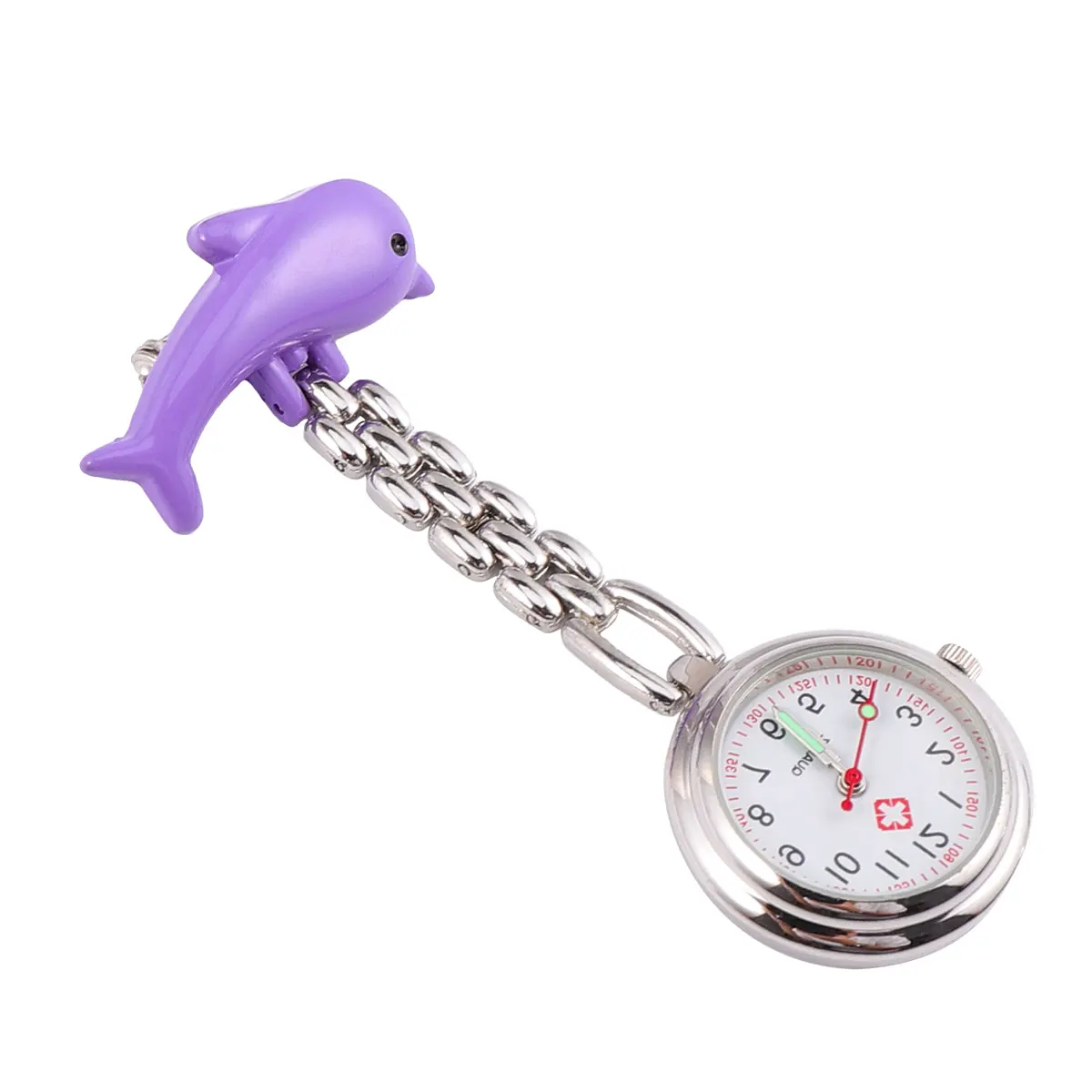 

Pocket Watch Zinc Alloy Luminous Mini Quartz Movement Clip Portable Yellow Watches Doctors Chest Wear Hanging Timepiece